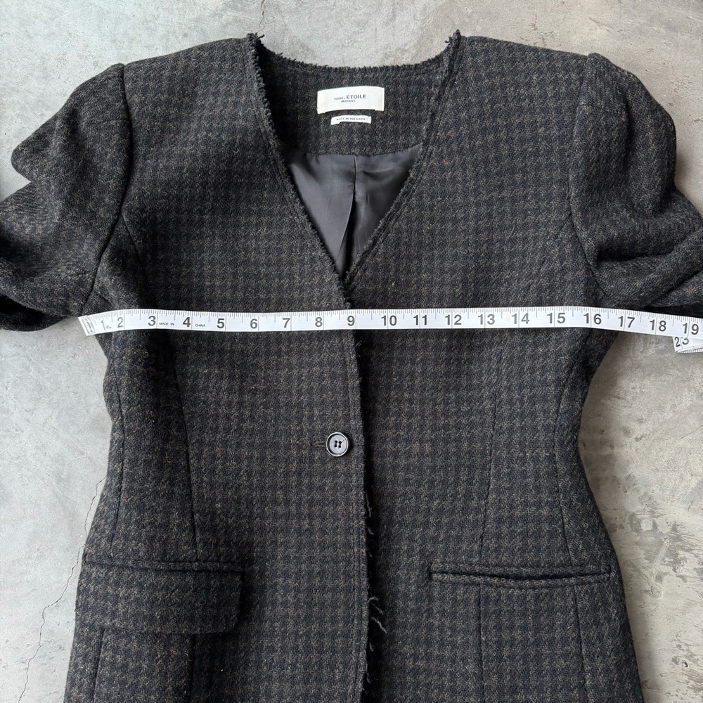 ISABEL MARANT Wool Houndstooth Blazer Size 38 - Picture 2 of 7